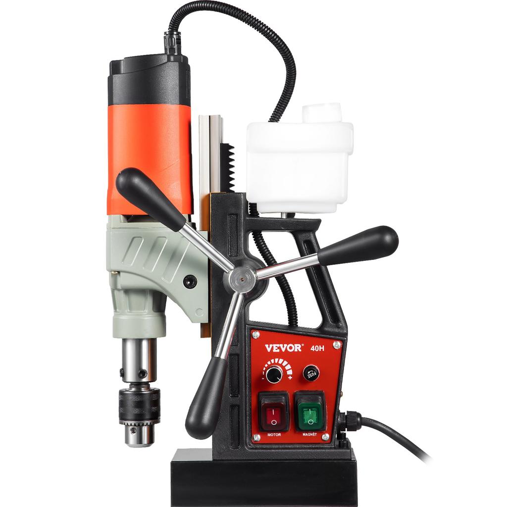VEVOR Magnetic Drill, 1200W 4 cm Boring Diameter, 2922lbf/13000N Portable Electric Mag Drill Press with Variable Speed