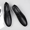 Spring Autumn New Men's Leather Casual Shoes Soft Soles Comfortable Simple Versatile Commuting Work Shoes Men's Flat Shoes