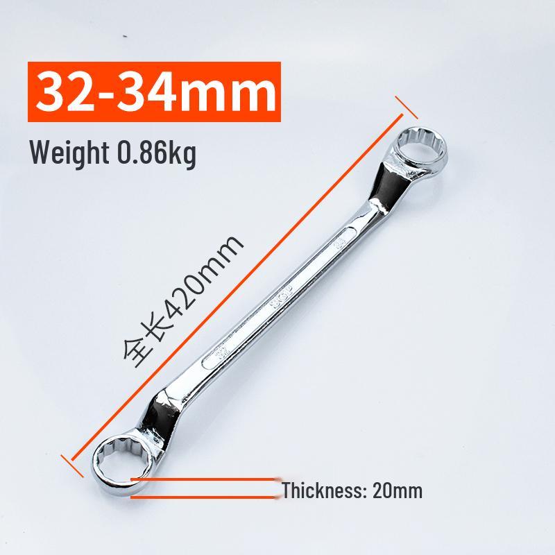 Mirror Finish Double-Ended Box Wrench Set, 8-55mm, Automotive Eye Wrench Tool