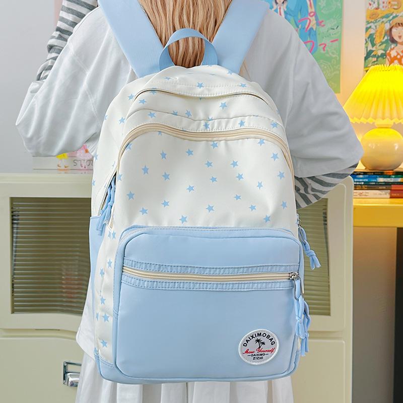 Elementary school students versatile ins high-value schoolbag small fresh polka dot backpack Korean version cute sweet wind small backpack