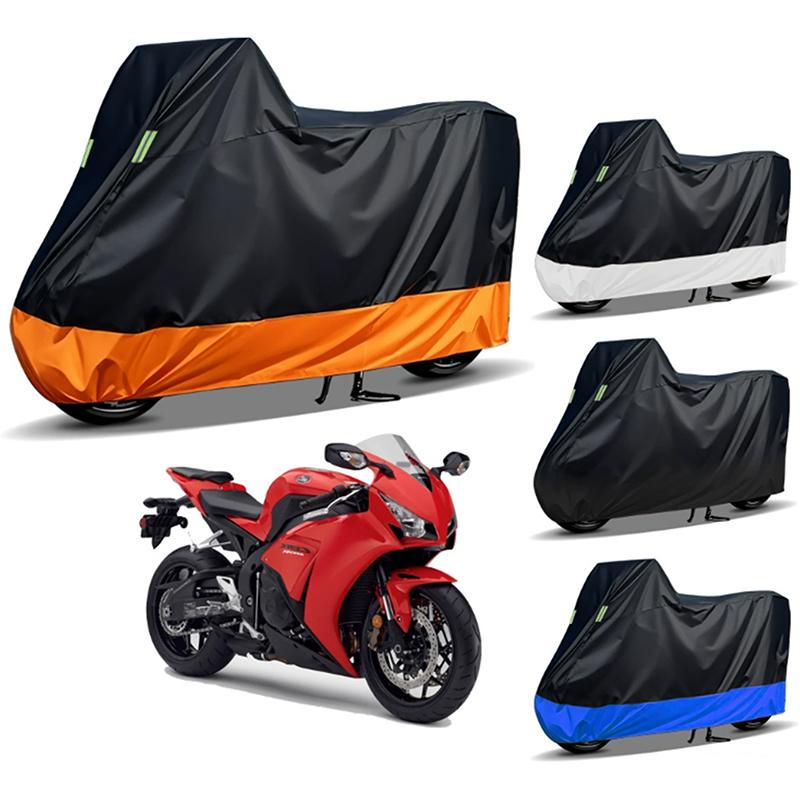 Universal Cod Waterproof Motorcycle Cover 4 Layers Thickened Rainproof Sunproof With Lock Holes Outdoor Protection Motor Cover