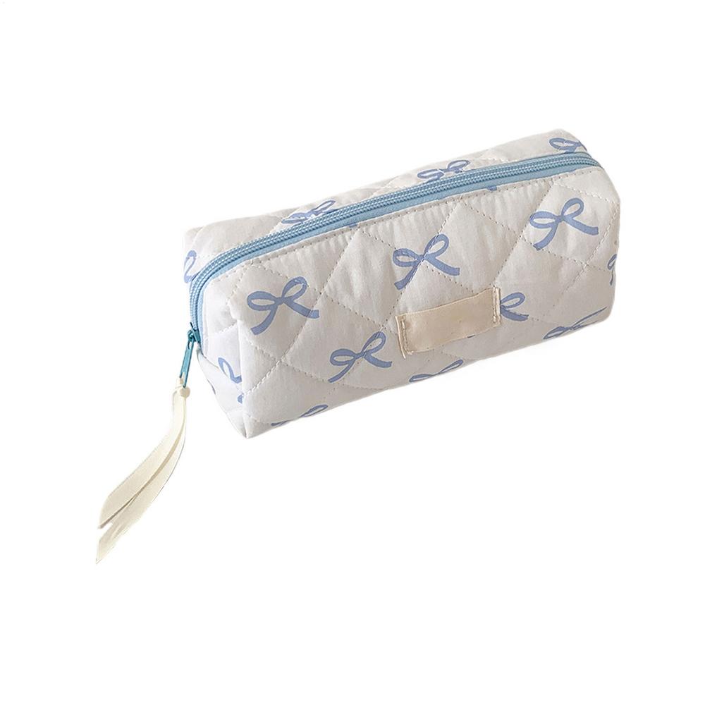 Pencil Pouch, Bow-knot Pencil Case, Girls Stationery Storage Bag, Makeup Brush Bag, Large Capacity Stationery Holder Organizer