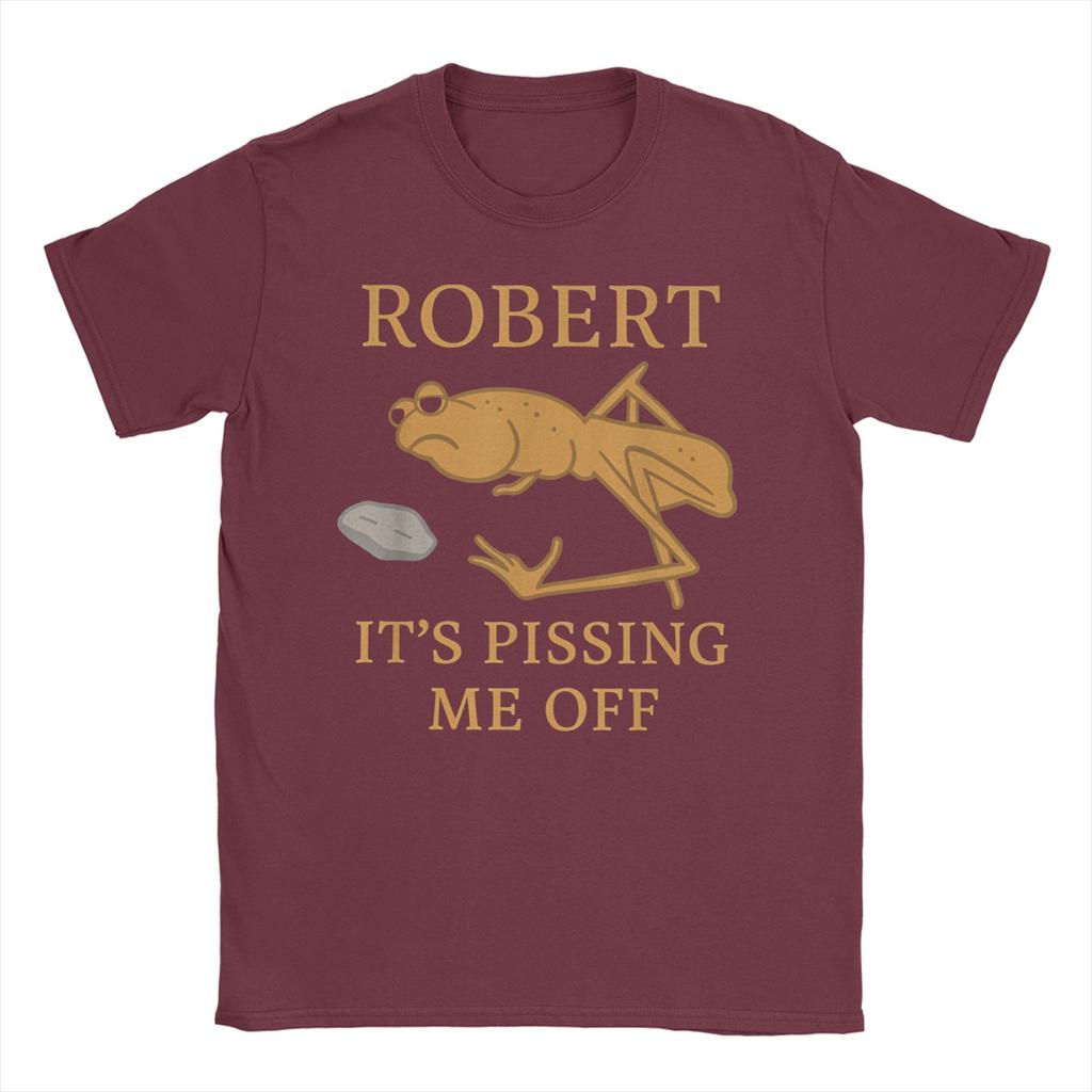 Robert Pissing Me Off TShirts for Men Women Marcus The Worm Awesome Cotton Tees Crew Neck Short Sleeve T Shirt 6XL Clothes