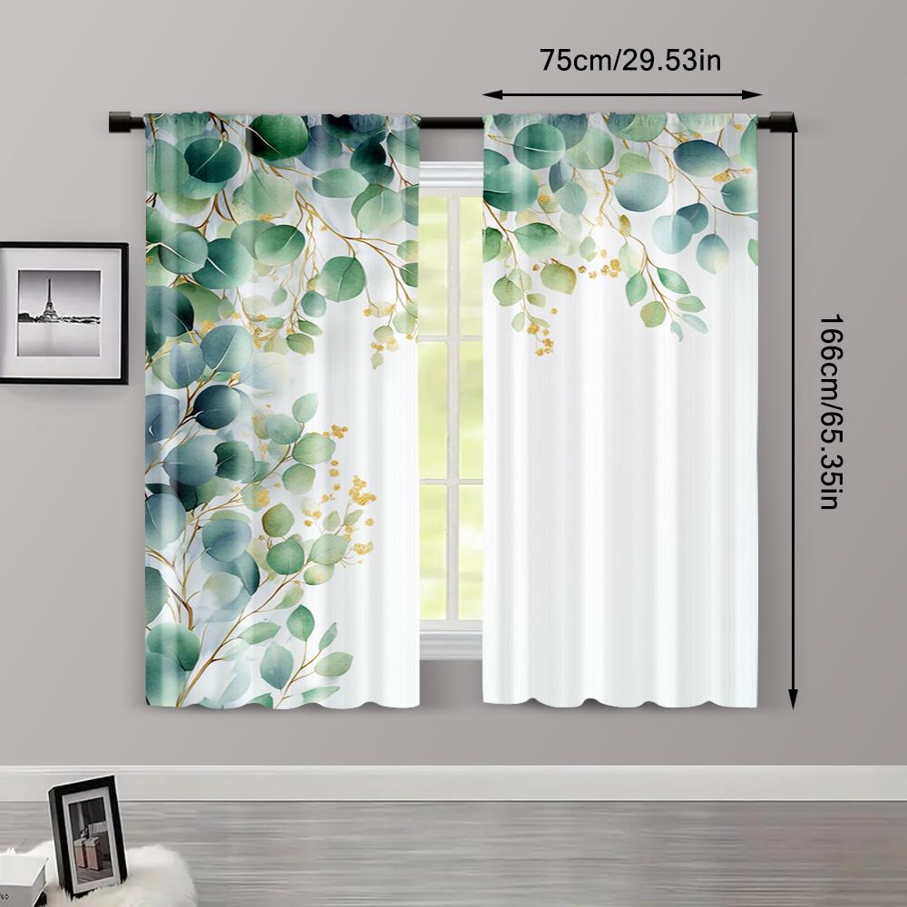 2pcs, Curtains Roller Blinds Romantic Under the Flowers Fabric (without Rod) Room Decor Use for Living Room, Bedroom, Kitchen,