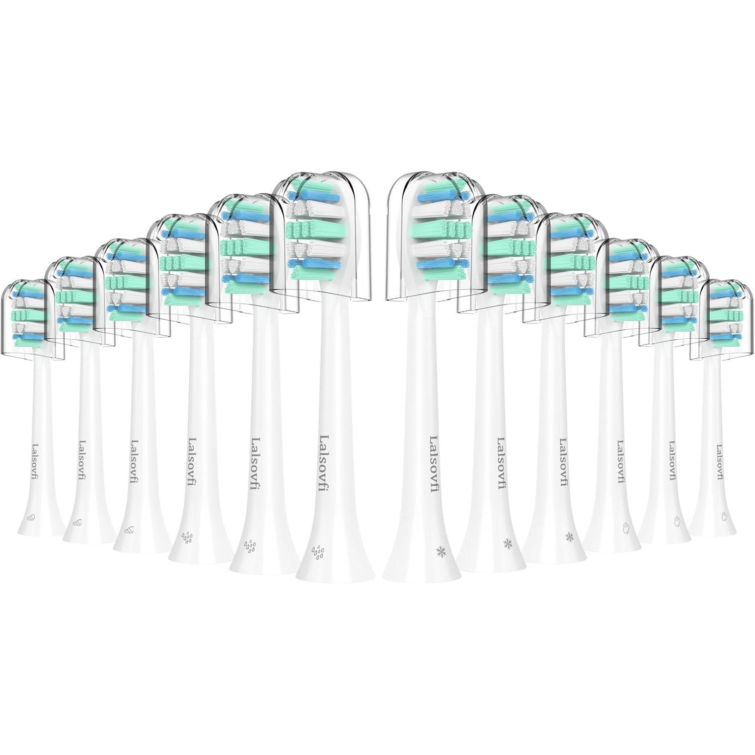 Linhub 12 шт. Сменные насадки для электрической зубной щетки для серий Philips HX3 HX5 HX6 HX7 HX8 HX9