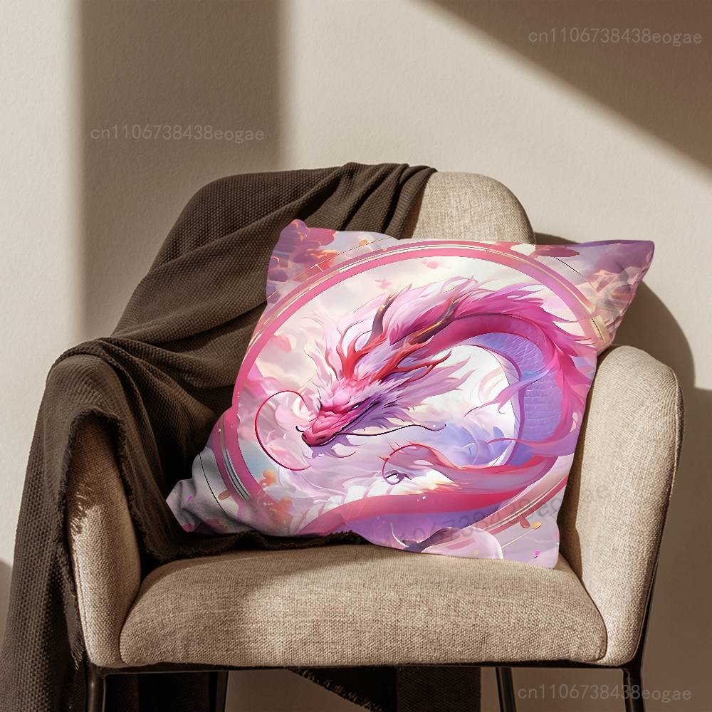 Fashion Dragon Ferocious  Pillow Case Living Room Sofa Cushion Cover Suitable For Home Bedroom Decoration And Protector