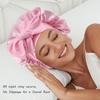 New Silky Bonnet With Elastic Tie Band Hair Bonnet For Sleeping Shower Cap Reusable Adjusting Hair Care Wrap Cap Sleep Caps