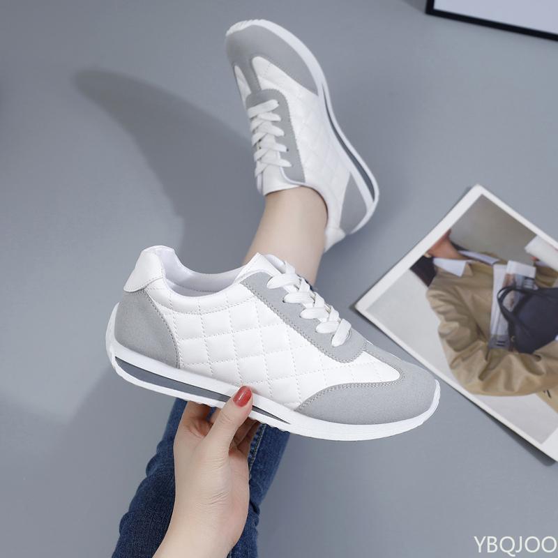 Fashion New Solid Color Fashionable Flat Shoes for Women's Casual Lace Up Multifunctional Sports with Shock Absorption Zapatos De Mujer