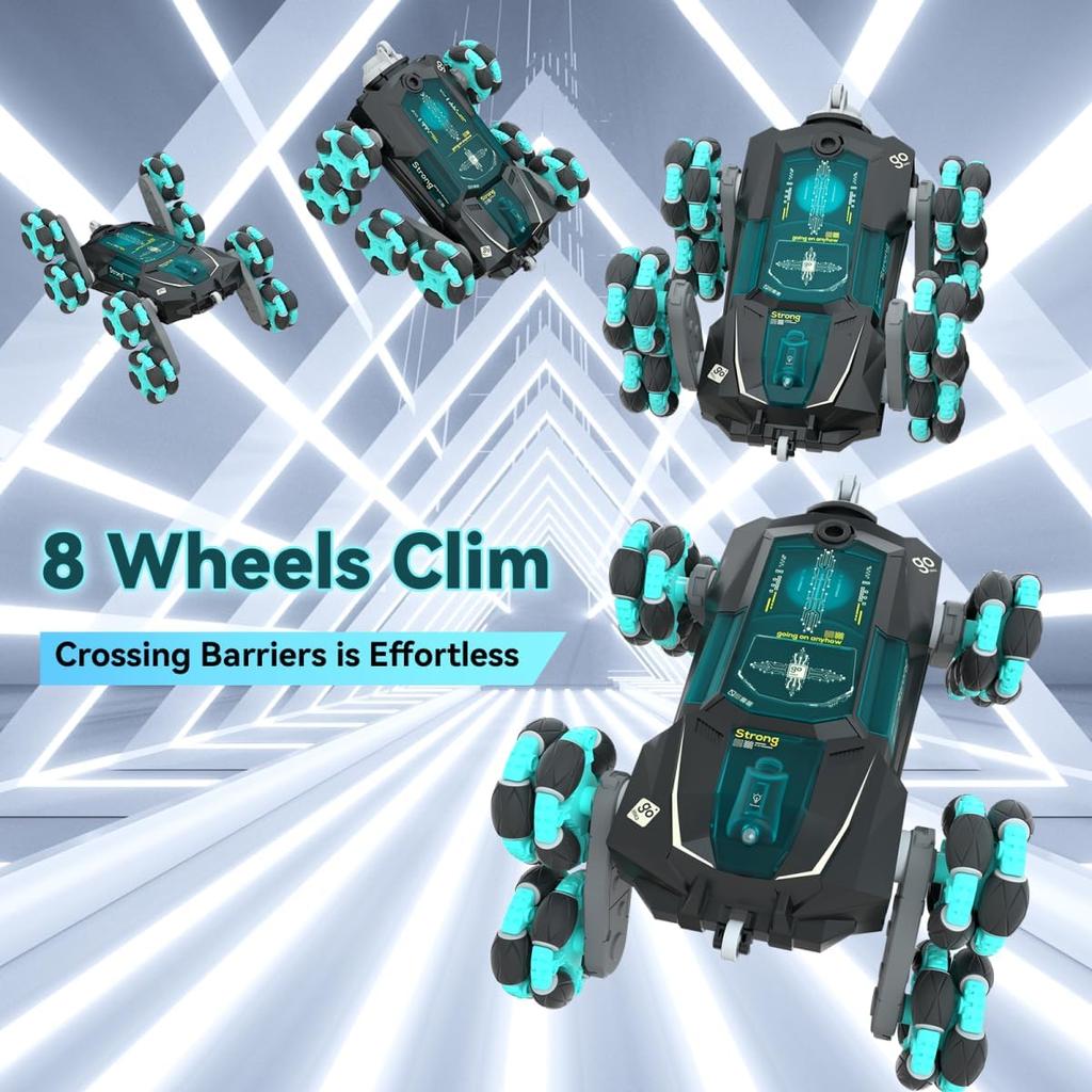 8WD Gesture Sensing Stunt Rc Cars, 2.4Ghz Rechargeable Racing Drift Hand Remote Control Clamber Car