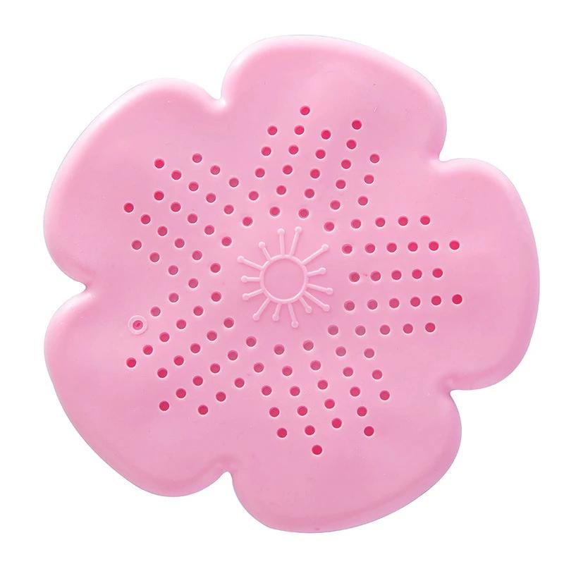 Flower Shape Kitchen Sink Drain Silicone Hair Catcher Bathroom Stopper Strainers Shower Cover Basin Sink Filters Floor Drain
