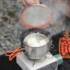 Camping Pressure Pot Stainless Steels Stove Pressure Cooker Outdoor Cookware for Backpacking Hiking Traveling 2500ML