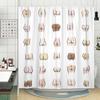 Bathroom Funny Shower Curtain, Funny Butt Hilarious Fabric White Toilet Decoration Accessories Shower Curtain With 12 Hooks