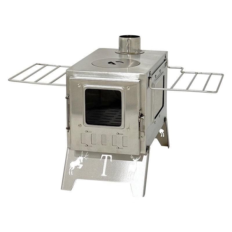 Lishen Portable Camping Wood Stove & BBQ Grill