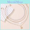 Punk Style Geometric Necklace Set For Women With Zinc Alloy Material And Heart Lock Pendant