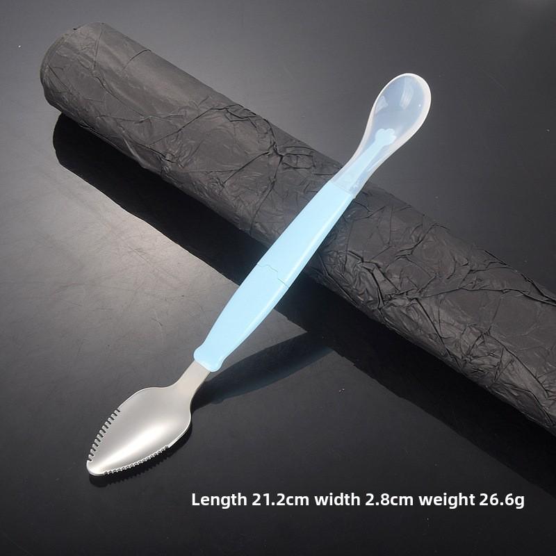 Detachable Double Headed Baby Food Scraper Fruit Puree Spoon