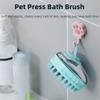 Soothing Massage Pet Shower Comb Soft Silicone Bristles Dog Bath Brush  Grooming Long Short Haired