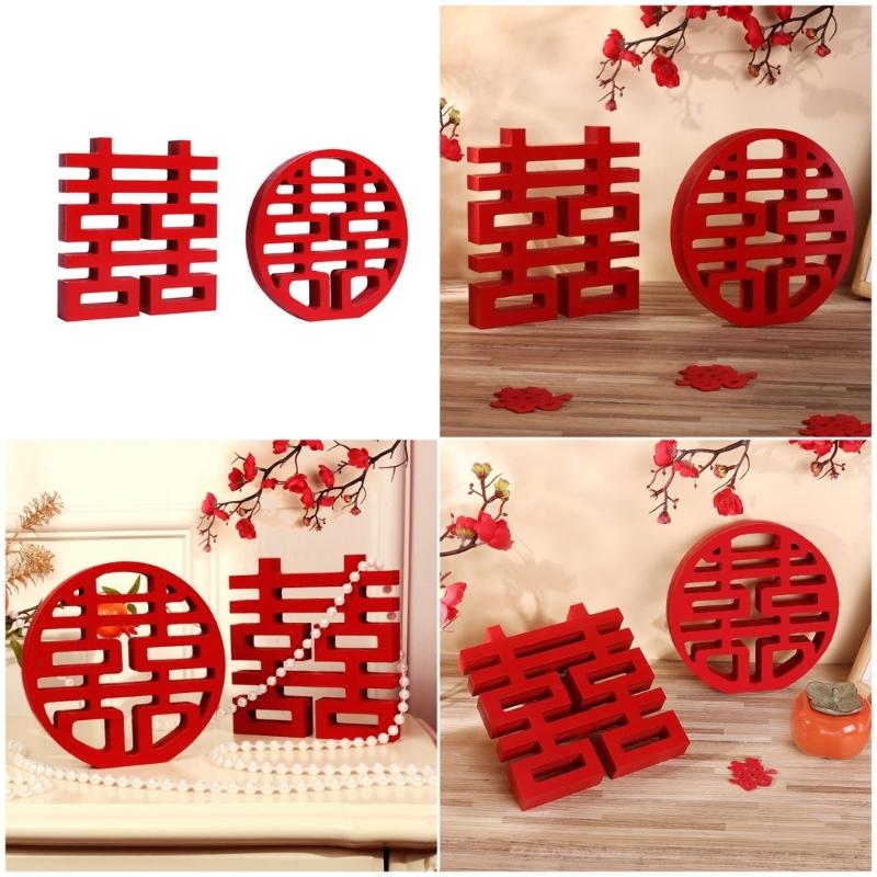 Pack Of 2 Solid Wooden Joy Wall Hangings Safe Display For Wedding Anniversary Party Decoration Setups