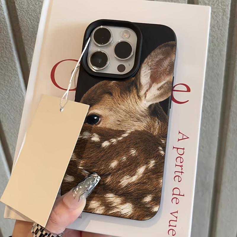 

Sika Deer Illustration Pattern Lichee leather pattern Phone Case For iPhone 17 16e 16 15 14 13 12 11 Air Pro Max Plus X XR XSMax iPhone 15 ProMax