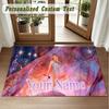 Crystal Velvet Square Rug Custom NameTaylor Swift Pattern Non Slip Home Floor Decor Rug