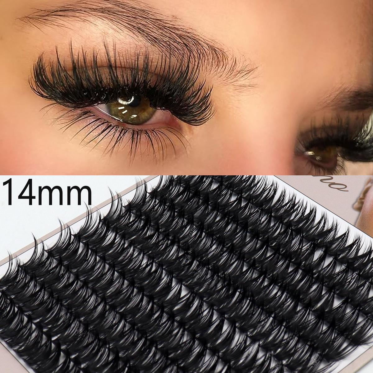 

Сегментированные накладные ресницы MIZIMO, кластерные прививки ресниц 80D, можно привить в домашних условиях. WH04-DD-14mm