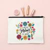 Spanish Printed Makeup Bag Travel Neceser Toiletries Storage Bag Female Canvas Cosmetic Bags Birthday Mother's Day Gift for Mom