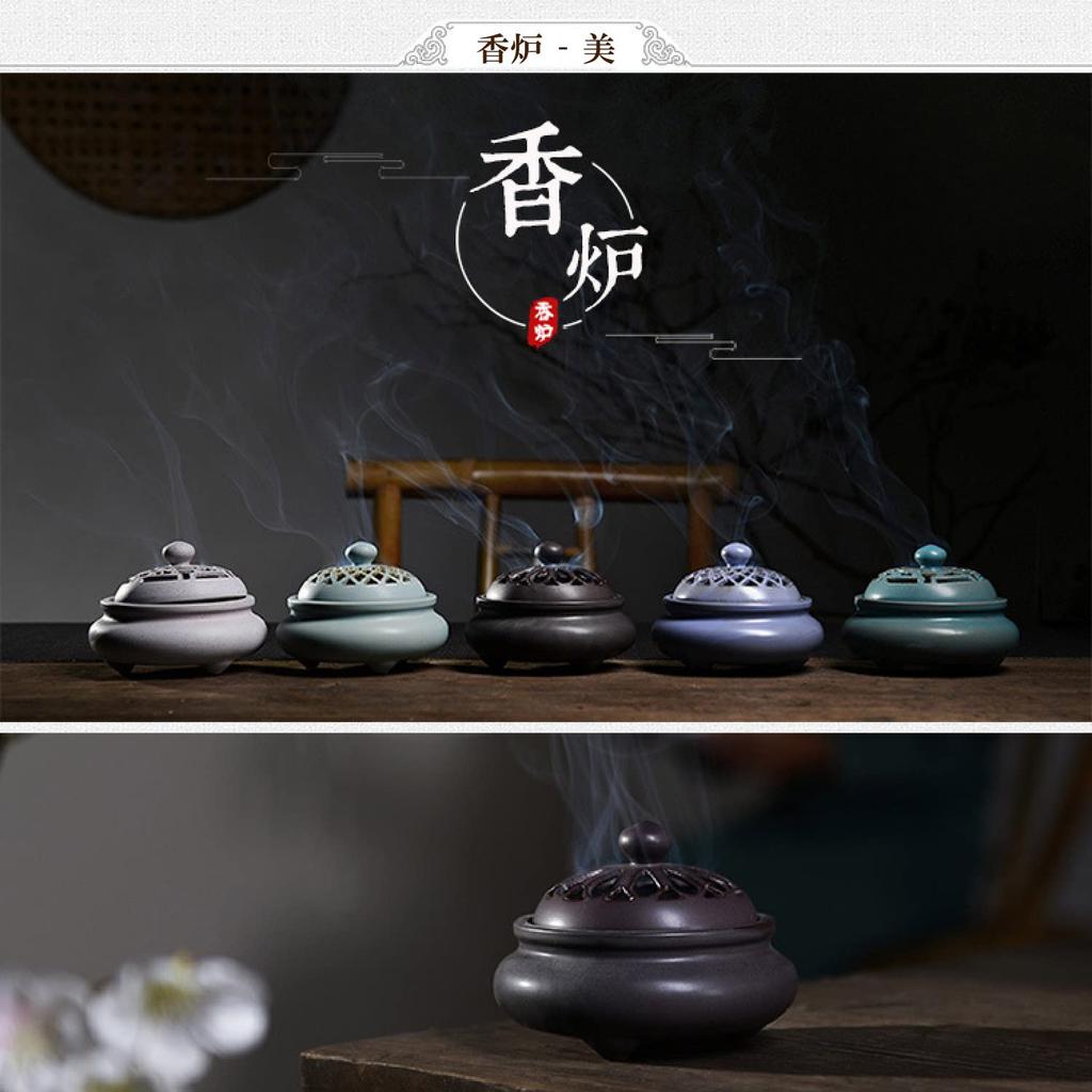 ANCL Incense Burner, Incense Holder, Incense Stick Holder, Aromatherapy, Relaxation, Sandalwood (Purple Incense Burner)