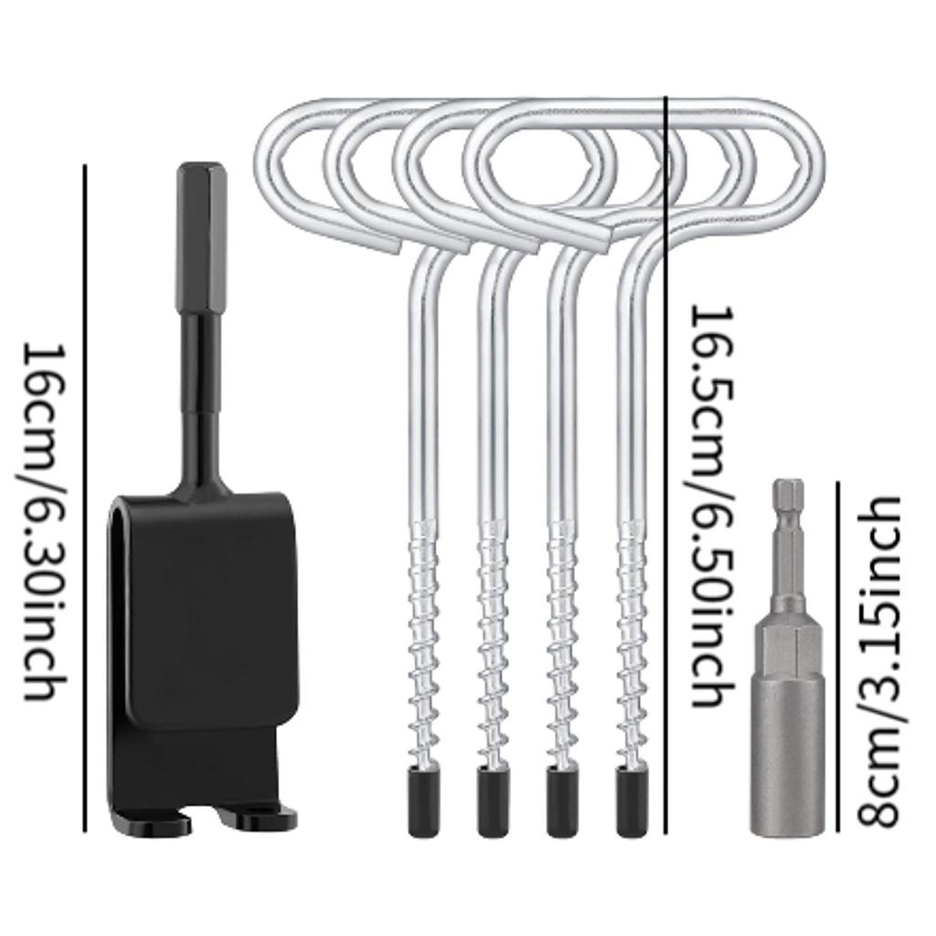 Ice Anchor Drill Adapter for Ice Stakes Ice Fishing Shelter Accessories Power Drive Drill Practical Ice Fishing Anchor Tool