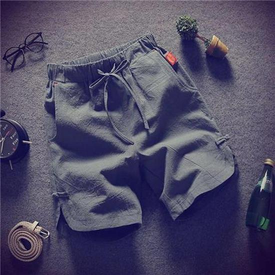Men's Trendy Linen Beach Shorts: Lightweight, Breathable, Casual Loose Fit