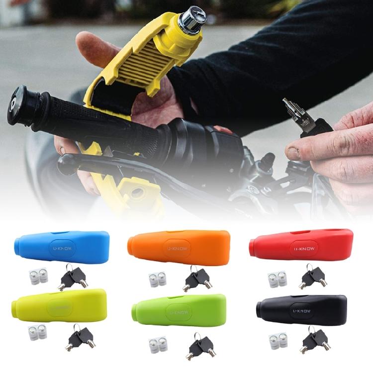 ATV Handlebar Lock Scooter Grip Throttle Safe Anti-theft Accelerator Brake Lock