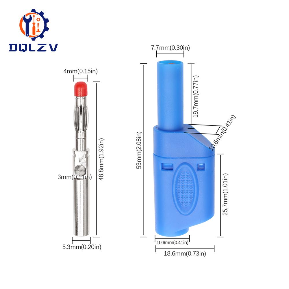 Stackable Safe 4mm Banana Plug Solder/Assembly High Quality Welding-free Connector for Multimeter