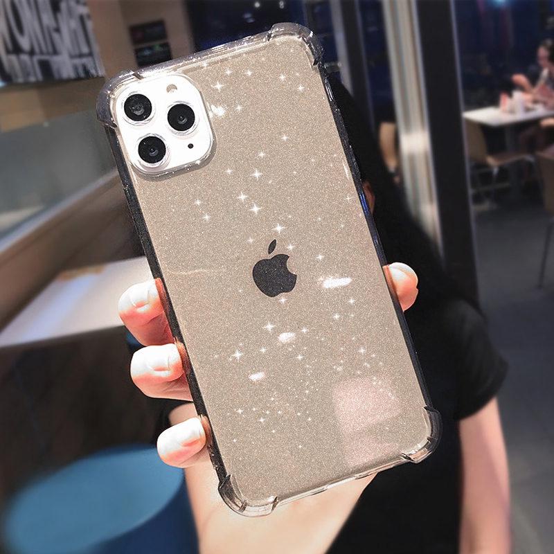 Pro Iphone 13 Pro Max Glitter Nárazuvzdorné Transparentní pouzdro na telefon Pro Iphone 12 11 Pro Max Xr Xs Max X 7 8 Plus měkký průhledný kryt