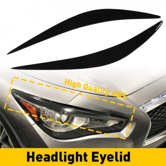 

Накладка на фару Брови Накладка на веко Брови Глянцевый черный Для Infiniti Q50 2014- EA