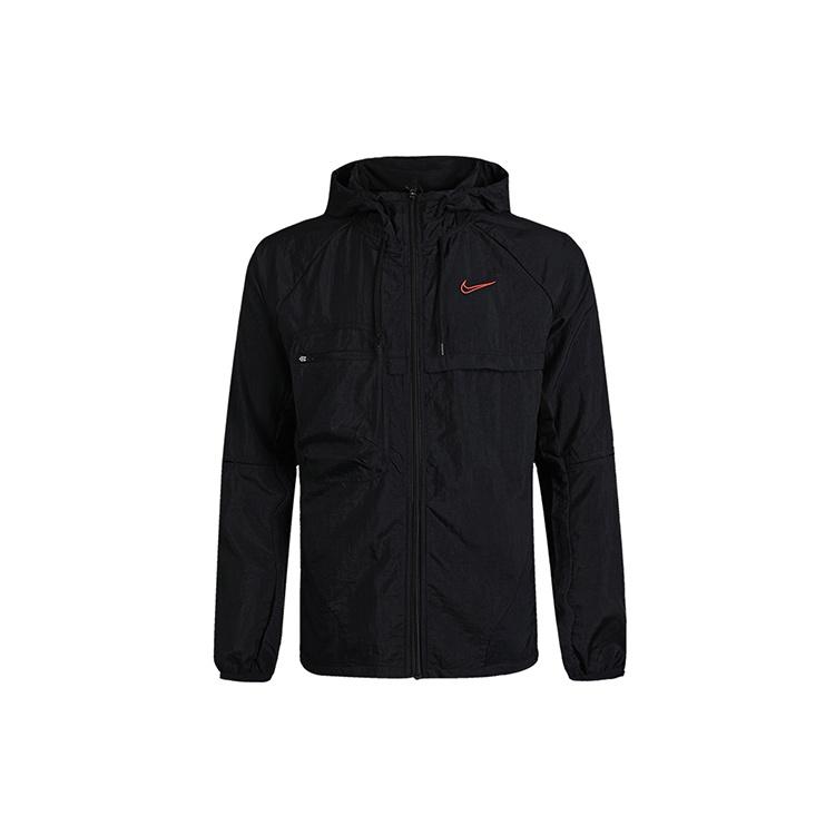 Men s Nike Logo Sports Hooded Jacket Black CU5000-010 XL