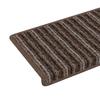 Self Adhesive Stair Treads 15 pcs Brown 65 x 21 x 4 cm