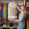 1/2pc Down Jacket Compressed Dust Cover Clothes Compression Hanging Bag Household Visible Clothes Storage Bag Wardrobe Organizer