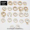 Gold/Silver Wave Joint Rings Set Alloy Love Chain Joint Ring 2024 Multi Style Ring Set  Woman