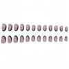 24 Nail Art Advanced Sense Black Edge French Light Luxury Glitter Craft Short Oval Wearing Nail