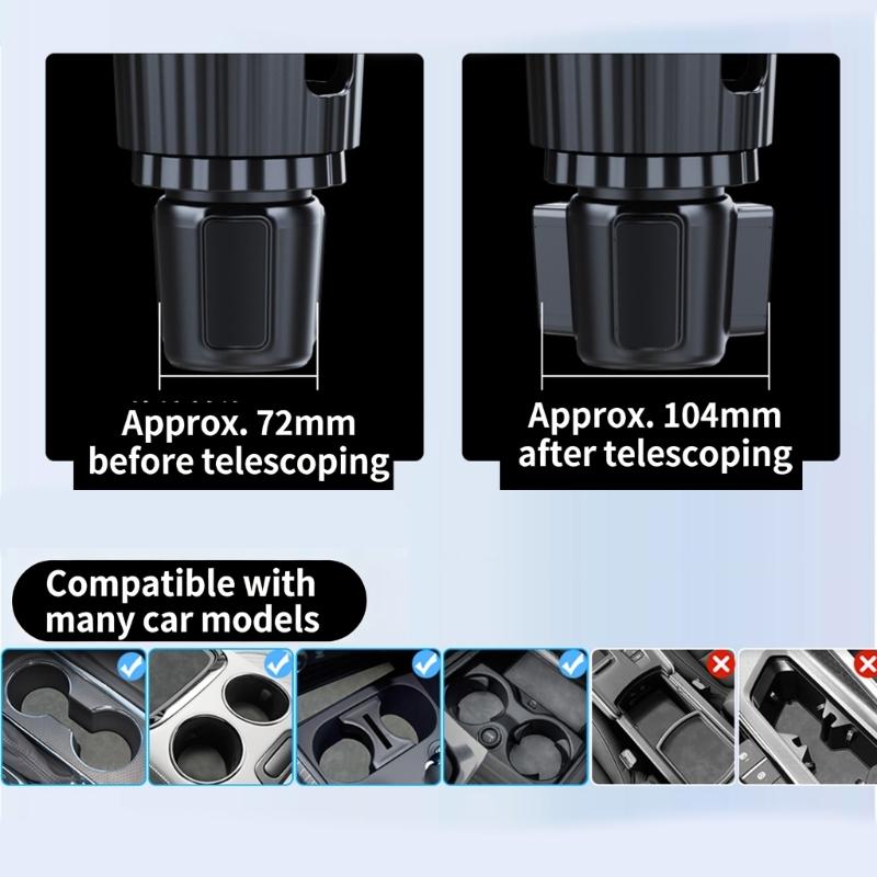 Car Cup Holder Tablets Mount Adjustable Arm for Pad Phone 4-12.9inch Devices