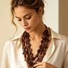 Retro Casual Coconut Shell Multi-Layer Beaded Necklace Women's Geometric Design Guangdong Gift Sample Made Bosmi Wind
