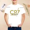 New Summer Polyester Children T-shirts Kids Soccer Clothing CR7 Ronaldo Printed Outdoor Boys Girls T-shirts Sport Fashion Ages 5-14