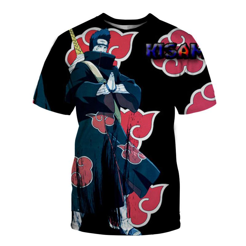 New Naruto 3D Digital Printed T-shirt Short Sleeved Men's  Clothing T-shirt