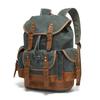Unisex Waterproof Waxed Canvas Travel Backpack for Outdoor Sports and Laptops