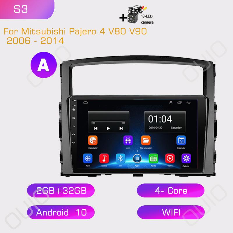 2din Car Radio Multimedia Player Carplay Auto GPS Navigation DSP BT NO DVD For Mitsubishi Pajero 4 V80 V90 2006 - 2014