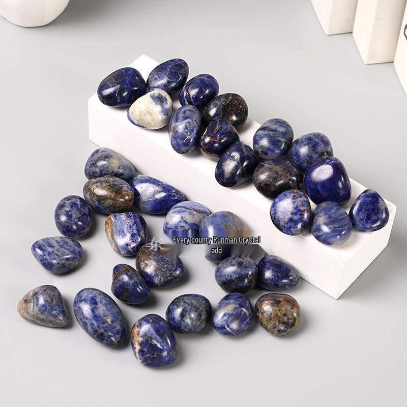 Blue Tiger Eye Tumbled Stones: Large Crystal Aromatherapy Ornaments & Fish Tank Decor 15-20 mm 100g
