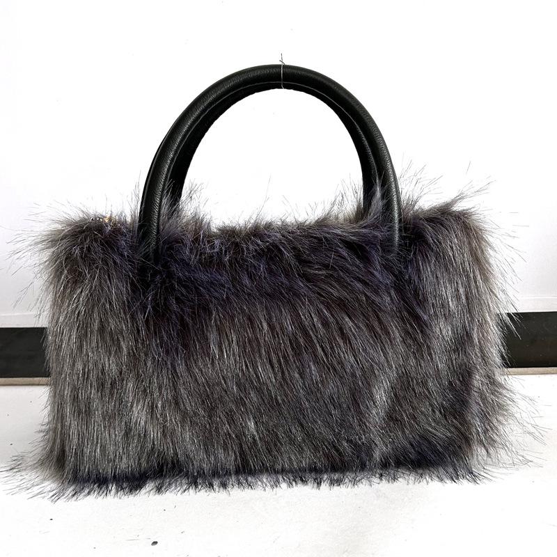 2025 Fall/Winter Women's Plush Faux Fur Crossbody Shoulder Bag