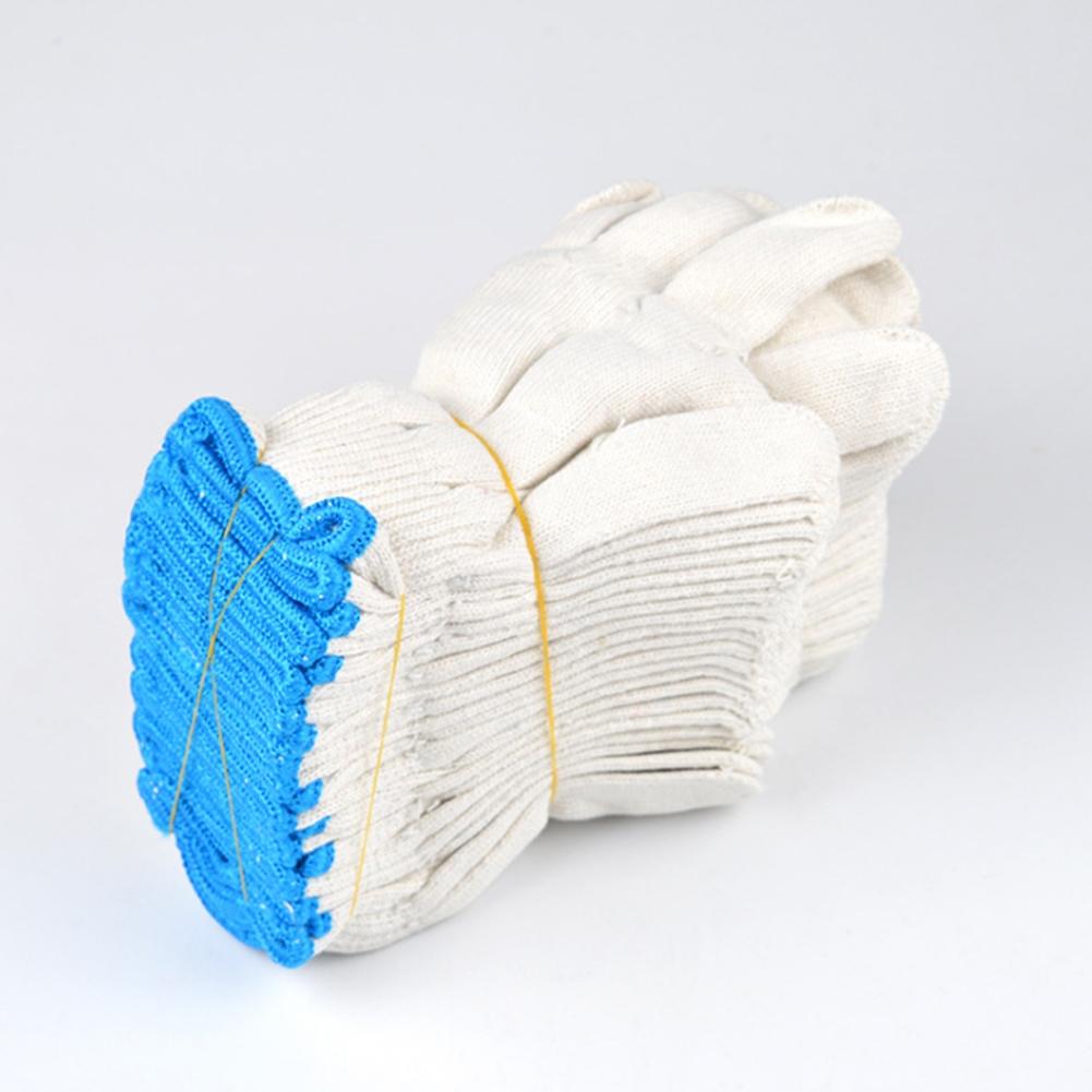 Brand New Durable Protective Gloves Cotton Thread Gloves Work Thick Nylon White Yarn Wear Resistant Cotton Thread Gloves