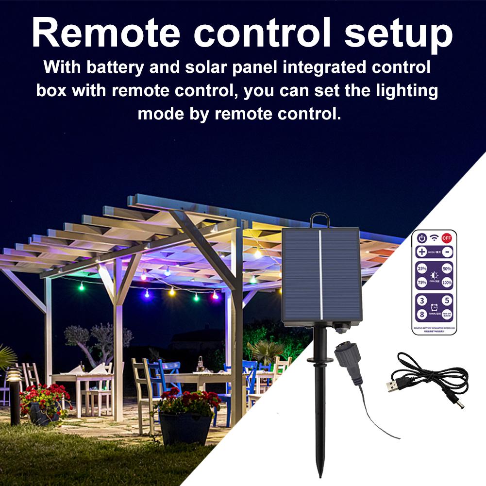 LED Light String Control Box 3.7V 1200mAh Solar Panel Control Box with Remote Control for 3.7V LED String Strip Lamp DC Charging