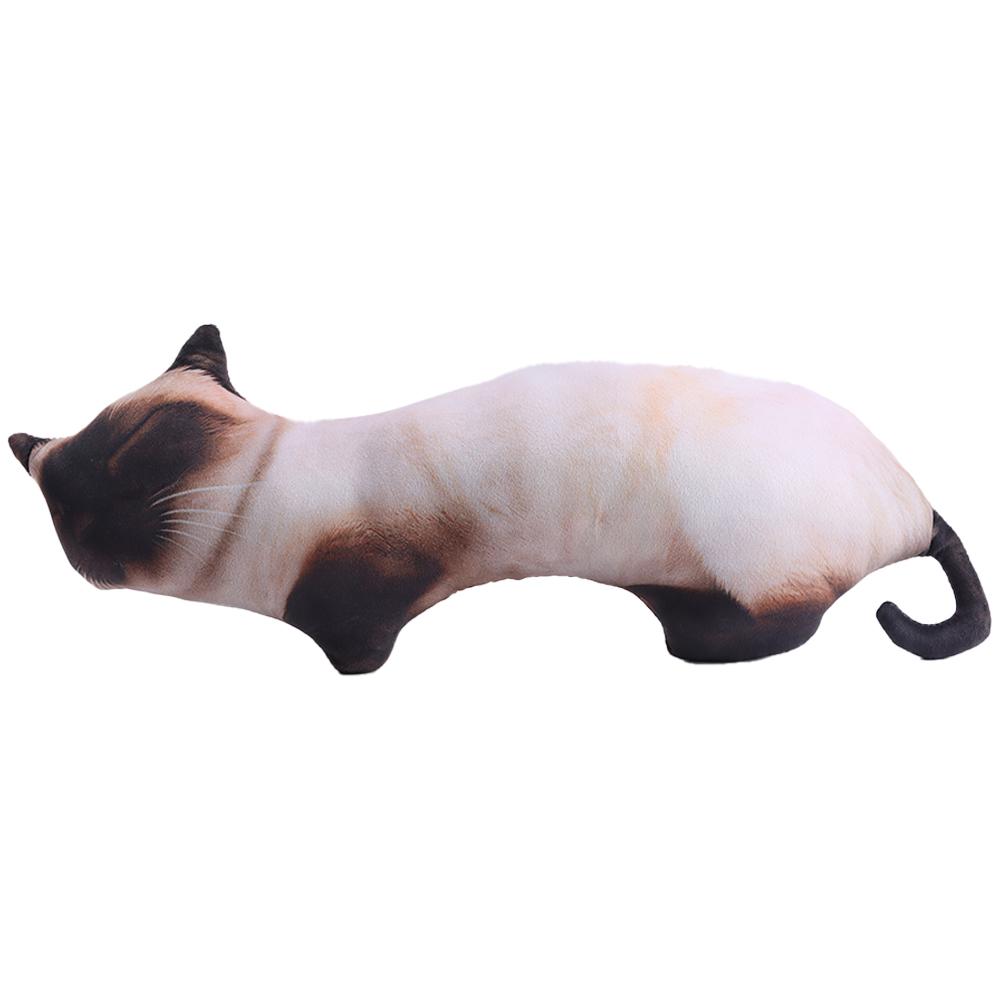 40cm Lustiges Simulations-Katzen-Tier-Plüschtiere Film-Stofftiere Weiches gefülltes Druck Siamese Katze Kissen Niedliche Heimdekoration 40cm