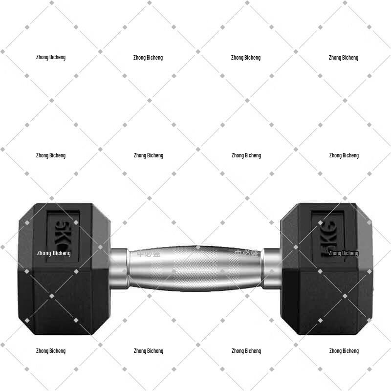 Zhong Bi Sheng Hexagonal Rubber Coated Dumbbells