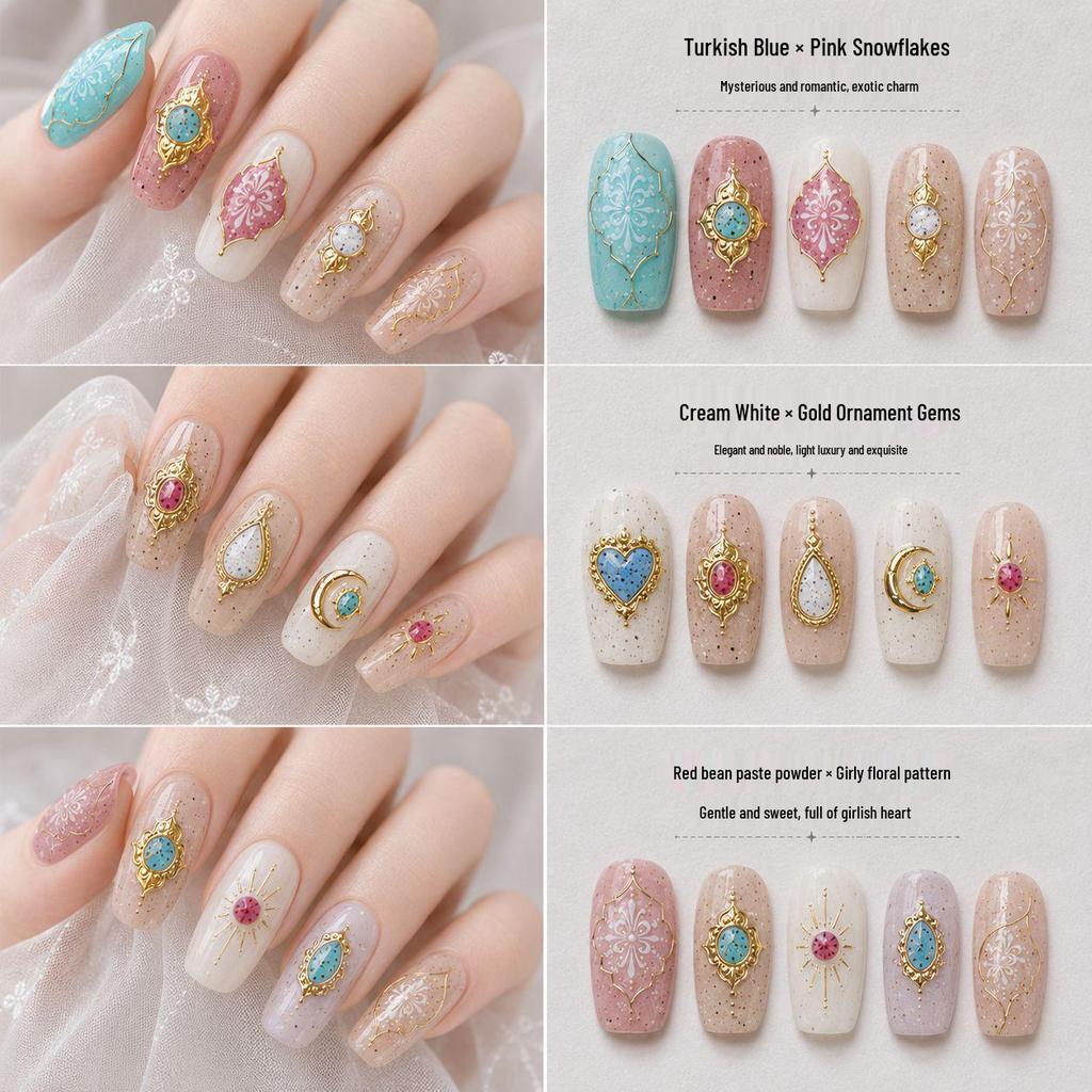 Tomoni Bohemian High-End Metal Nail Stickers - Mo Shi Collaboration